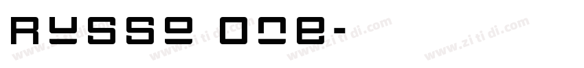 Russo One字体转换
